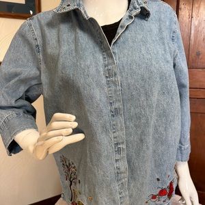 Christopher & Banks Denim Shirt, size L